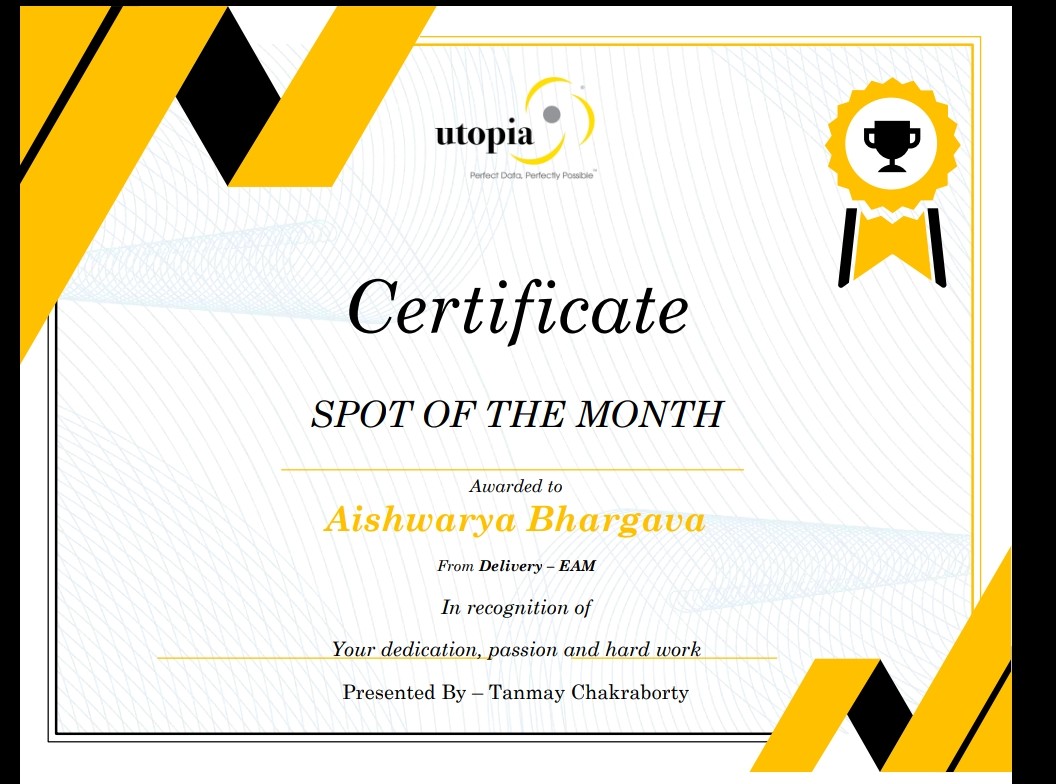 SPOT Award April 2021